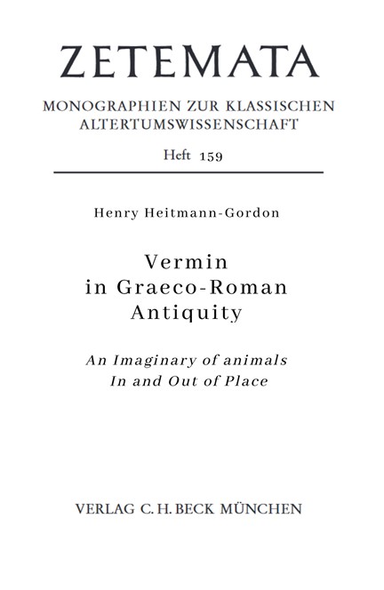 Cover: Henry Heitmann-Gordon, Vermin in Graeco-Roman Antiquity