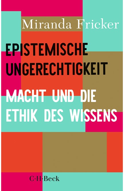 Cover: Miranda Fricker, Epistemische Ungerechtigkeit