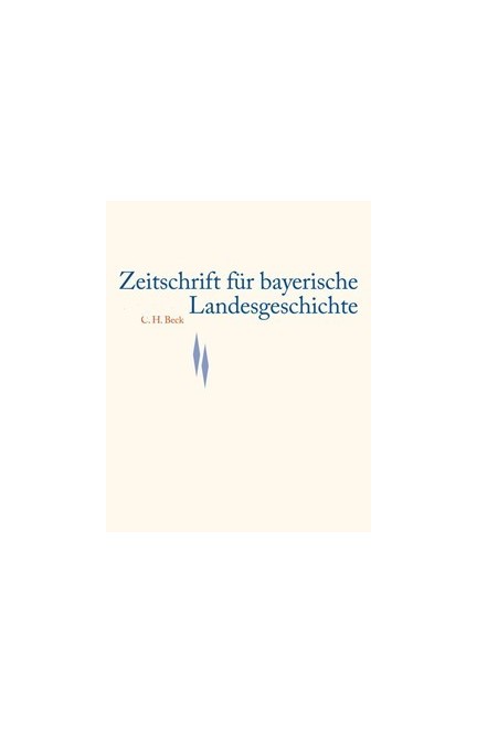 Cover: , Zeitschrift für bayerische Landesgeschichte Band 87 Heft 2/2024