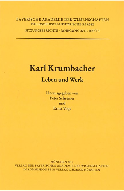 Cover: , Karl Krumbacher