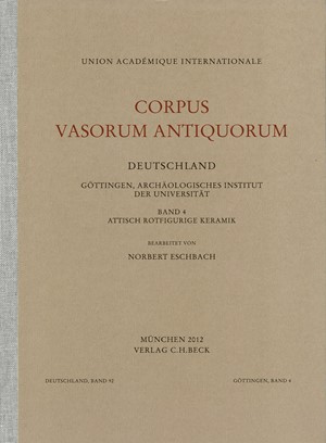 Cover: Norbert Eschbach, Corpus Vasorum Antiquorum Deutschland Bd. 92:  Göttingen Band 4