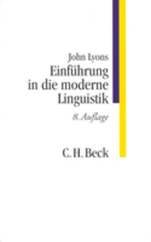 Cover: John Lyons, Einführung in die moderne Linguistik