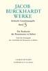 Cover: Burckhardt, Jacob, Die Baukunst der Renaissance in Italien