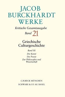 Cover: Burckhardt, Jacob, Griechische Culturgeschichte III