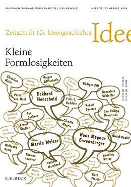 Cover: , Zeitschrift für Ideengeschichte Heft VIII/3 Herbst 2014