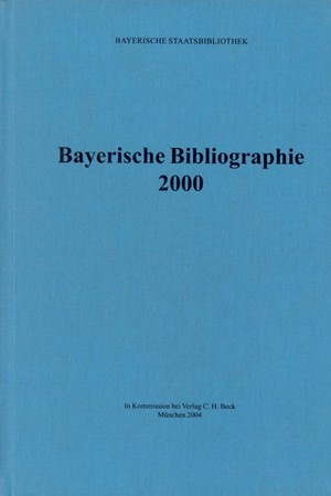Cover: , Bayerische Bibliographie  2000