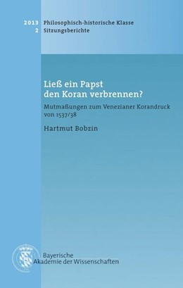 Cover: Bobzin, Hartmut, Ließ ein Papst den Koran verbrennen?