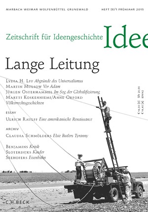 Cover: , Zeitschrift für Ideengeschichte Heft IX/1 Frühjahr 2015