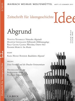 Cover:, Zeitschrift für Ideengeschichte Heft V/2 Sommer 2011