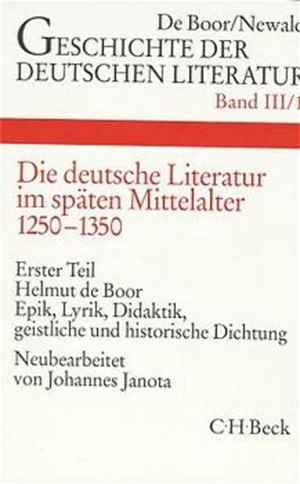 Cover: Helmut de Boor, Geschichte der deutschen Literatur  Bd. 3/1: Die deutsche Literatur im späten Mittelalter.