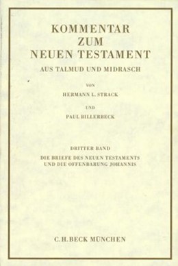 Cover: Billerbeck, Paul, Kommentar zum Neuen Testament aus Talmud und Midrasch Band 3: Die Briefe des Neuen Testaments und die Offenbarung Johannis