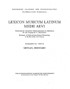 Cover:, Lexicon Musicum Latinum Medii Aevi = Wörterbuch der lateinischen Musikterminologie des Mittelalters bis zum Ausgang des 15. Jahrhunderts = Dictionary of Medieval Latin Musical Terminology to the End of the 15th Century