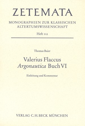 Cover: Thomas Baier, Valerius Flaccus Argonautica Buch VI
