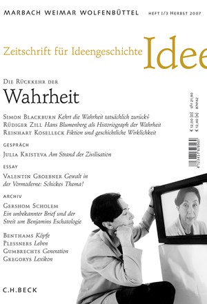 Cover: , Zeitschrift für Ideengeschichte: ZIG (2007) Heft 3: Die Rückkehr der Wahrheit