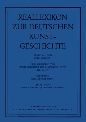 Cover: , Reallexikon Dt. Kunstgeschichte  98. Lieferung: Fisch II: Fischarten - Fischer, Fischfang