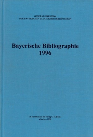 Cover: , Bayerische Bibliographie  1996