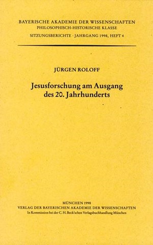 Cover: , Jesusforschung am Ausgang des 20.Jahrhunderts