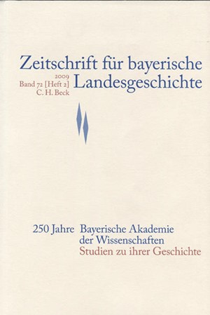 Cover: , Zeitschrift für bayerische Landesgeschichte Band 72 Heft 2/2009
