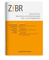 Abbildung von ZfBR • Zeitschrift für deutsches und internationales Bau- und Vergaberecht | 48. Jahrgang | 2025 | beck-shop.de