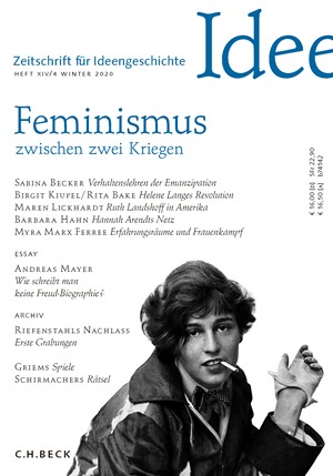 Cover: , Zeitschrift für Ideengeschichte Heft XIV/4 Winter 2020