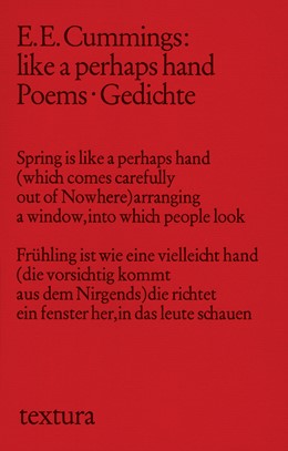 Cover: Cummings, Edward Estlin, like a perhaps hand