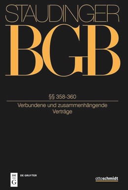 Cover: von Staudinger, §§ 358-360 (Verbundene und zusammenhängende Verträge)