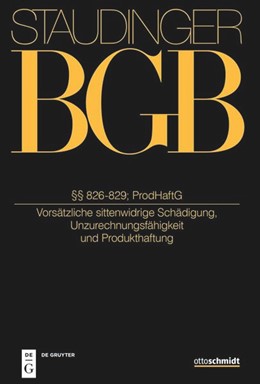 Cover: Oechsler / Hager, §§ 826-829; ProdHaftG