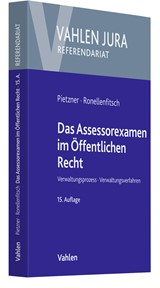 Abbildung von Pietzner / Ronellenfitsch | Das Assessorexamen im Öffentlichen Recht - Verwaltungsprozess, Verwaltungsverfahren | 15. Auflage | 2026 | beck-shop.de