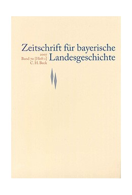 Cover:, Zeitschrift für bayerische Landesgeschichte Band 85 Heft 1/2022