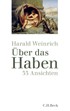 Cover: Weinrich, Über das Haben