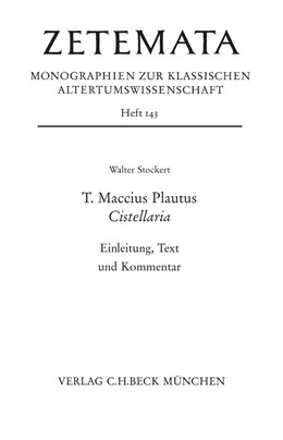 Cover: Stockert, T. Maccius Plautus. Cistellaria