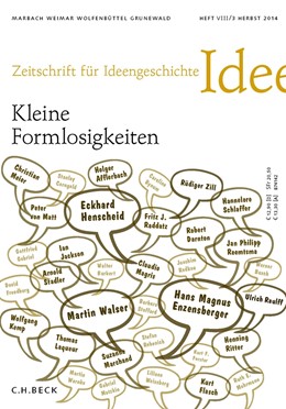 Cover: , Zeitschrift für Ideengeschichte Heft VIII/3 Herbst 2014