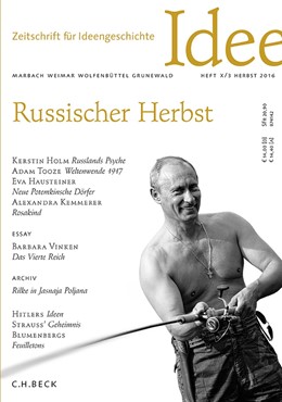 Cover: Hacke / Müller, Zeitschrift für Ideengeschichte Heft X/3 Herbst 2016