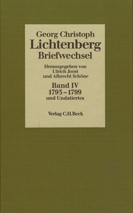 Cover: , Lichtenberg Briefwechsel  Bd. 4: 1793-1799
