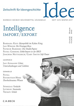 Cover: Bürger / Gehring / Kemmerer, Zeitschrift für Ideengeschichte Heft XI/4 Winter 2017