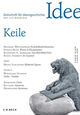 Cover: Hilgert / Mulsow, Zeitschrift für Ideengeschichte Heft XII/4 Winter 2018