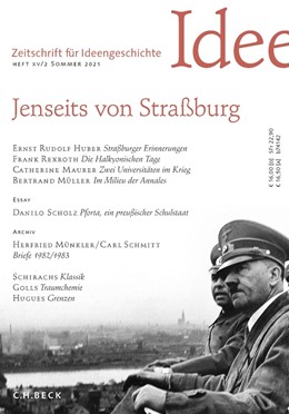 Cover: Bürger / Nolte / Staub, Zeitschrift für Ideengeschichte Heft XV/2 Sommer 2021