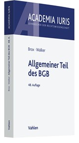 Abbildung von Brox / Walker | Allgemeiner Teil des BGB | 48., neu bearbeitete Auflage | 2024 | beck-shop.de