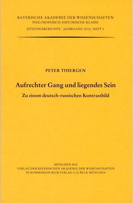Cover: Thiergen, Peter, Aufrechter Gang und liegendes Sein