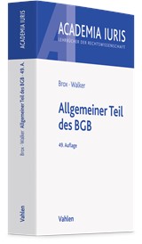 Abbildung von Brox / Walker | Allgemeiner Teil des BGB | 49. Auflage | 2025 | beck-shop.de