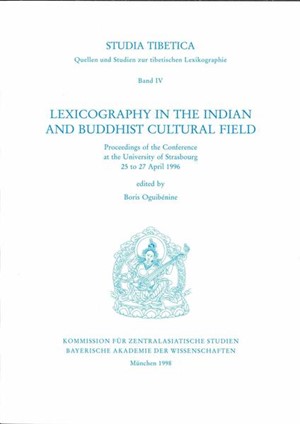 Cover: , Studia Tibetica Band  4: Lexicography in the Indian and Buddhist cultural field