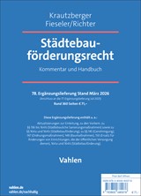 Abbildung von Krautzberger / Fieseler / Richter | Städtebauförderungsrecht: 78. Ergänzungslieferung | 2026 | beck-shop.de