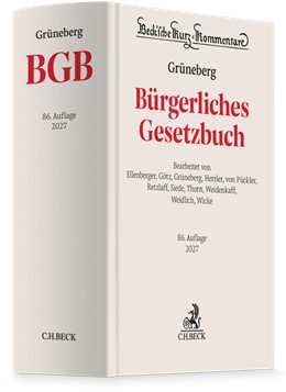 Cover: Grüneberg, Bürgerliches Gesetzbuch: BGB