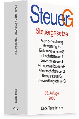 Cover: , Steuergesetze: SteuerG