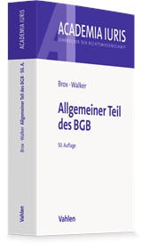 Abbildung von Brox / Walker | Allgemeiner Teil des BGB | 50. Auflage | 2026 | beck-shop.de