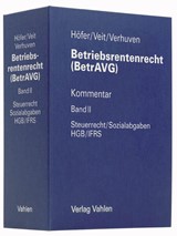 Abbildung von Höfer / Veit / Verhuven | Betriebsrentenrecht (BetrAVG) Band II: Steuerrecht / Sozialabgaben, HGB / IFRS | 25., erweiterte Auflage | 2024 | beck-shop.de