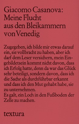 Cover: Casanova, Giacomo, Meine Flucht aus den Bleikammern von Venedig