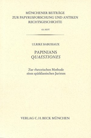 Cover: Ulrike Babusiaux, Münchener Beiträge zur Papyrusforschung Heft 103