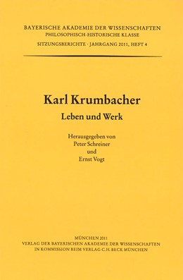 Cover: Schreiner, Peter / Vogt, Ernst, Karl Krumbacher